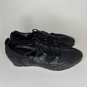 emporio armani Shoes Women Size 37 US 6 Black Leather Textile Comfort Casual